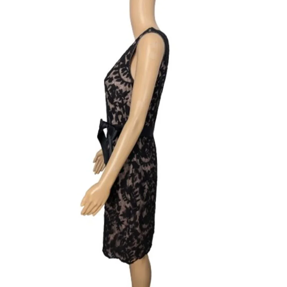 Adriana Papell Black Lace Special Occasion Dress 8
